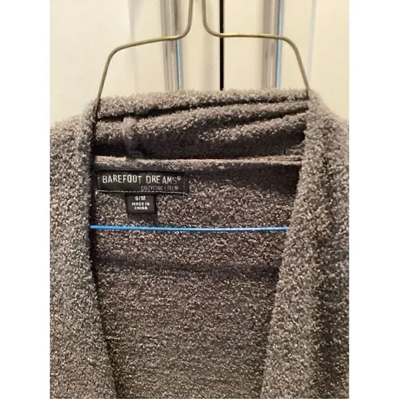 Barefoot Dreams Cozychic  Lite Knit Cardigan Sz S/M Gray - Picture 3 of 10